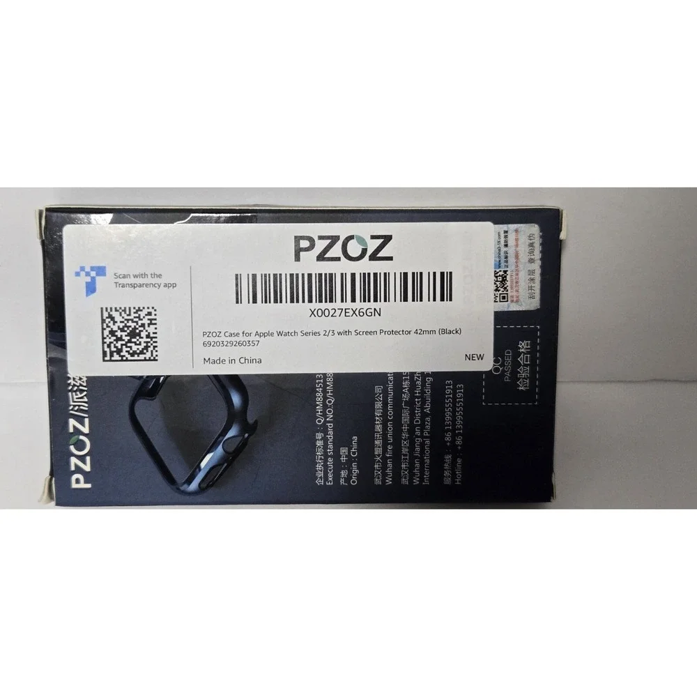 NEW PZOZ Case for Apple Watch Series 2/3 42mm Black‎ w/ Screen Protector